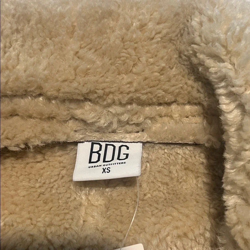 BDG by Urban Outfitters Dark Brown Utility Jacket with Cream Collar - Picture 3 of 4